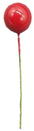 Bacche di agrifoglio artificiali, 15 mm, decorazione su filo per albero di Natale, ghirlande di fiori, uso artigianale