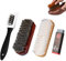 Brosse Daim Ensemble de 4 Pièces, Brosse Daim Chaussures& Nubuck Cuir, avec Brosse à Crinière de Cheval, 4 Côtés Brosse Nubuck Poils en Laiton et Gomme - Nettoyage Doux pour Chaussures, Accessoires