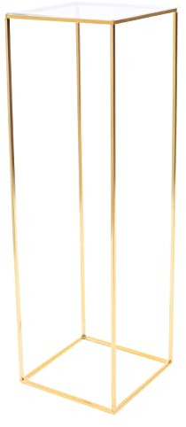 Gold Blumenständer Blumensäule Metall Tafelaufsatz Stand Blumenhocker aus Metall Dekosäule Hochzeit Dekor Blumenhocker metall Pflanzenständer 28*28*80cm (31*31*100cm)
