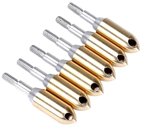 SunaOmni Bogenschießen-Köpfe Kupferpfeife Pfeilspitze Outdoor-Übungspfeifen Pfeil-Jagdspitze 6PCS Pfeifende Bogenspitzen Pfeilzubehör Bogenschießen-Jagdspitze