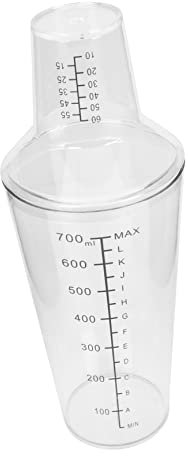 KICHOUSE Coctelera Transparente Para De De Leche y Cócteles Vaso Medidor De Bebidas Para Bar y Diseño De De Limpiar y Reutilizable