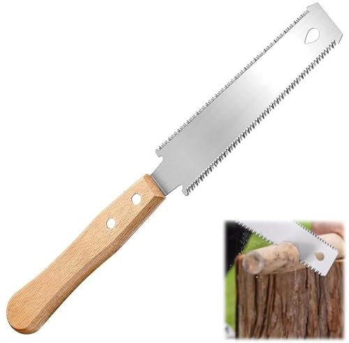Sega a trazione giapponese, seghe giapponesi a doppio bordo per la lavorazione del legno, sega a mano per taglio di legno fine, potatura e potatura di precisione
