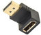 Adaptador Displayport de 90 grados en ángulo recto macho a hembra, conectores chapados en oro para espacios reducidos