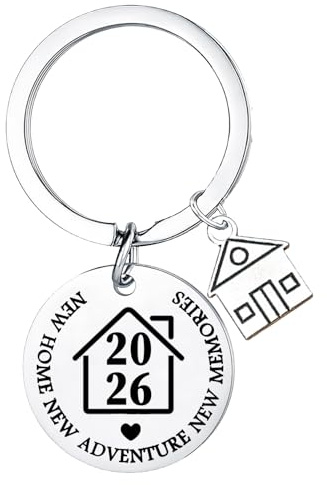 Porte-clés pour pendaison de crémaillère 2025, cadeau pour la première maison, cadeau pour propriétaire de maison, acheteur, pendaison de crémaillère, cadeau pour femme, homme, couple