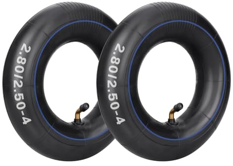 2 Stück 2.80/2.50-4 Schlauch 280/250-4 2.80-4 2.50-4 280-4 280-4 250-4 Reifen mit gebogenem Ventilschaft für Razor Scooter e300, Schubkarren, Sackkarren, Rasenmäher, Dollies