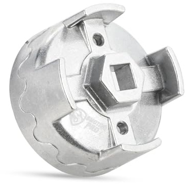 SMOTIVEPRO 74 mm 14-kants oljefilternyckel med 1/2 tums drift, aluminiumlegering oljefilternyckel, oljefilterverktyg lämplig för Mercedes, BMW, VW, Audi