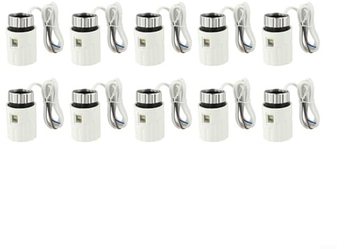 URPIZY Attuatore elettrico da 230 V, normalmente aperto, per riscaldamento a pavimento, distributore d'acqua M30 x 1,5 110 N, potenza 3 mm, hub IP44, impermeabile, bianco, materiale PC (10 pezzi)