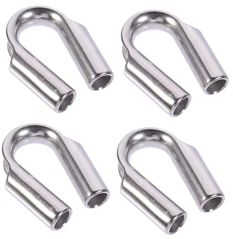KONTONTY 4pezzi Gancio Forma Di Cuore Per Cavi in Acciaio Inox Resistente Morsetto Per Cavi e Fissatore