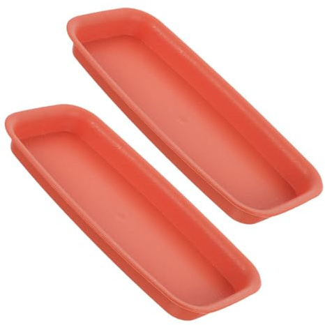 GANAZONO 2 pièces Soucoupe Rectangulaire pour Plante Plateau de Drainage Anti-Fuite pour Pots de Fleurs Intérieur Bac de Récupération Eau et Résistant pour Jardin Maison
