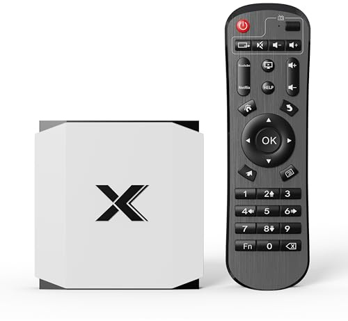 Android TV Box 4GB RAM 32GB ROM, 4 Quad-Core, Android TV Box OS with HEVC MAIN10 H.265 Encoding, Dual-Band WiFi 6, Bluetooth, TF Card Expansion - Media Player