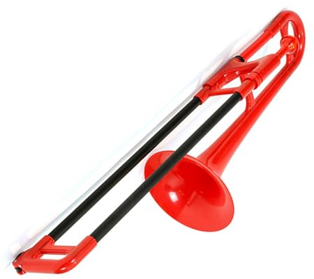 Professionelle Posaune Für Anfänger Mini Posaune Aus Kunststoff Blechblasinstrument Alt E Flat Für Anfänger(Red)