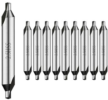 CYJAZNHH HSS Lathe Mill Center Drill Bit Set 10 Pcs 1.5-6.0mm(4.0mm)