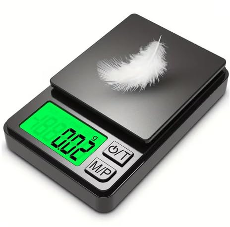 Digitale Feinwaage 0,01 g Miniwaage Kompakte Taschenwaage bis 500 g mit LCD-Display