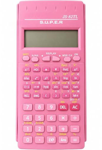 2-Line Engineering Scientific Calculator with 417 Functions, Large LCD Display, Calculator for Students & Teachers, Fraction & Trigonometry Calculator for School, College & Business, Black (1, Pink)