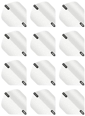 Hardcore XT White Patterned Extra Thick Standard Dart Flights - 4 sets Per Pack (12 Dart Flights in total)
