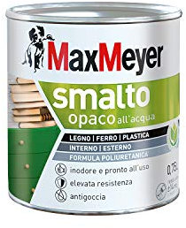 Maxmeyer Smalto All'Acqua Poliuretanico Opaco Bianco 0,75 L