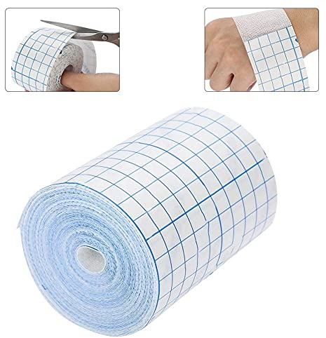 Cinta médica de 10 cm x 10 m, cinta adhesiva transpirable stretch, vendaje adhesivo de vellón para la fijación vendaje elástico e impermeable para la espalda hombros brazos puños muslos