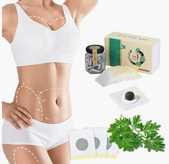 Parche herbario para el vientre, remedio antiguo eficaz, desintoxicación saludable, adelgazante, pelotilla para el vientre, hierbas naturales para bajar de peso (30 unidades)