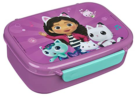 Scooli Contenitore per il Pranzo per Bambini - Gabby's Dollhouse - Con Inserto Rimovibile per l'Asilo - Plastica Senza BPA
