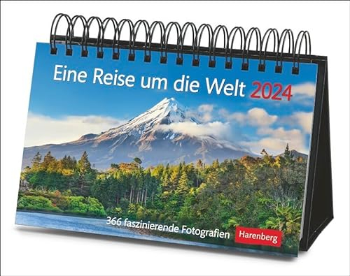 Eine Reise um die Welt - Premiumkalender 2024 - Harenberg-Verlag - Tageskalender mit 365 faszinierenden Fotografien unserer Sehenswürdigkeiten - 23 cm x 17 cm