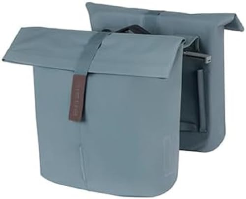 Basil City Doppeltasche MIK – für Gepäckträger hinten – 28–32 Liter – Blau