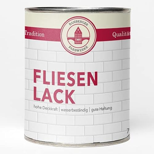 Bamberger Farbwerke Fliesenlack Fliesenfarbe glänzend (Wand- & Bodenfliesen) (Anthrazit Grau, 750ml)