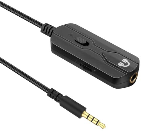 Zosvoses Headphone Extension Cable with Mute & Volume Controls Compatible with Bose 700, QC45, QC35 II, QC35, QC25, QC15 Headphones, 3.5mm Male to Female Stereo Audio Cable, 5ft