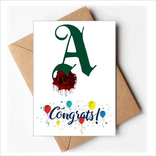 Blumen Buchstaben grün Hochzeitskarten Glückwunsch Gruß Umschläge