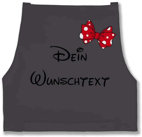 Geschenk mit Namen personalisiert by Shirtracer - Schürze - Aufdruck selbst gestalten - Wunschtext mit Schleife I