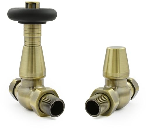 Hot Flow | Jordan Straight TRV Thermostatic Radiator Valve (Antique Brass)