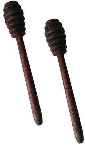MAGICLULU 2St Honigstock Kaffeemischstab Honigglas Zauberstab Glasstab schneebesen Sirup Honiglöffel aus Holz Honigrührer aus Holz Schatz Honigtopf Server Rührgerät Rührstab Wiederverwendbar
