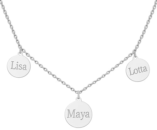 Personalisierte Familienkette als Geschenk für Frauen | zur Geburt | zur Hochzeit | für die Freundin | für Mama