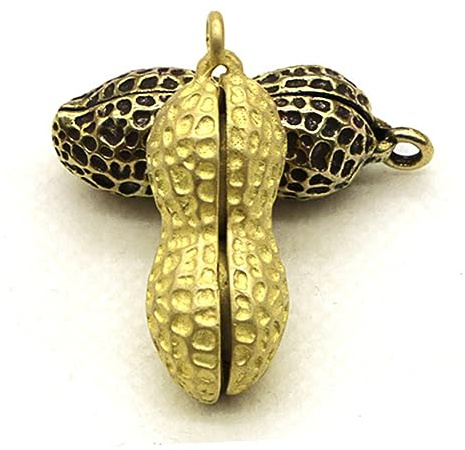 EXCEART Porte-clés Laiton avec Pendentif Cacahuète Décoration pour Sac et Voiture Accessoire