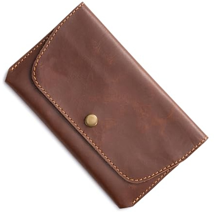 Angus Stoke Reisepasshülle Leder braun - Reise-Organizer für Reisepass, Impfpass, Karten – Hochwertiges Etui & Reisepass-Tasche, Passhülle SLY (Braun)