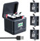 Homesuit Hero 12 11 10 9 - Batería de 1800 mAh y 3 canales LCD USB para GoPro Hero 12/Gopro Hero 11/Gopro Hero 10/Gopro Hero 9 (3 unidades)