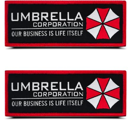 2 Stücke Taktisch Patch Kompatibel mit Umbrella Corporation Resident Ev-il :Business is Life Itself Emblem Aufnäher Patch für Kleidung Rucksack Uniform Weste Jacke Hundegeschirr Cosplay CS