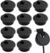 DLPRK Lot de 10 œillets de Bureau, Passe-câble de Bureau 35mm, Solution Idéale pour Le Bureau et la Maison, Câble de Table avec Scie Cloche, Passage de Câble et Cache Câble Bureau (35mm, Noir)