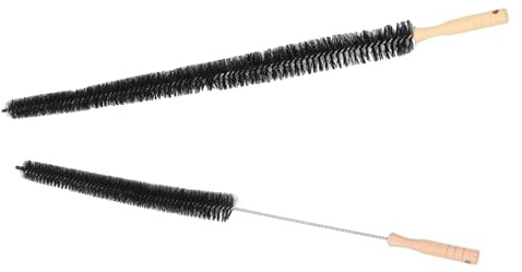 Cabilock 2pcs Dryer Vent Cleaning Brush with Soft Bristles and Plastic Wood Handle Multi-functional Cleaning Tool for Dryer Duct and Inner Wall Dust Removal