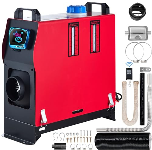Calefacción Diesel 12v, Calentador de aire Diesel 8kw, Calefacción de estacionamiento Diesel, Interruptor con pantalla LCD, Accesorios completos, para camiones RV Barcos [Clase energética A]