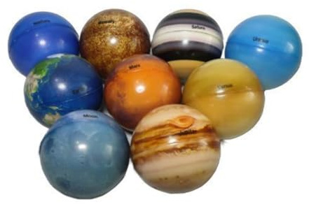 Solarsystem Stress Ball Planeten Weltraum Bildungsspielzeug Anti -Stress -Planeten Bälle 9pcs, Spielzeug