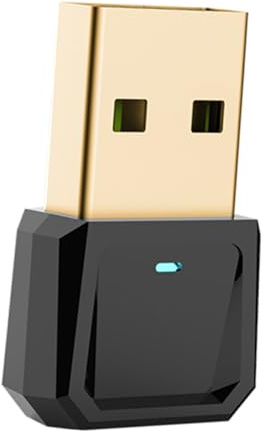 Kabelloser Adapter USB 5.0 Schwarz aus Abs für Drahtlose Audioverbindung | Kleiner Funkempfänger, Senderfunktion, für Earphones und Mäuse, Kompakt für PC Anschluss