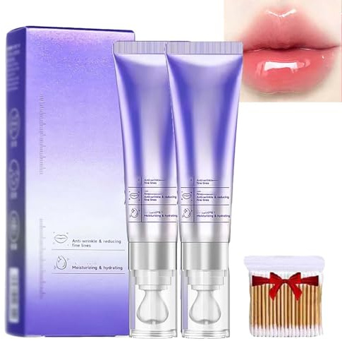 2Pcs Plumping & Anti-Wrinkle Hydrating Lip Serum,Color Changing Lip Plumper Serum,Lips Care Serums for Dry Lips,Long-Lasting Moisturizing Non-Sticky (02#*2PCS, Gusto arancia)