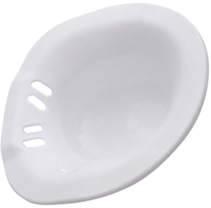 MOTHNUR Sitzbad Kunststoff Sitzbadbecken mit Ergonomischem Design und Hängeloch Sitzbad Toilette Abfluss Kompatibel Belastbar mit Breiten Auflageflächen für Frauen und Männer Bequem und