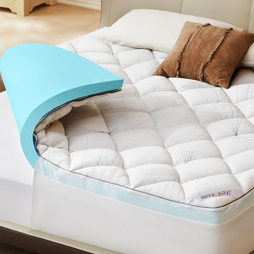 BEDLORE Surmatelas 140x190 cm en Mousse à Mémoire de Forme Gel Confort