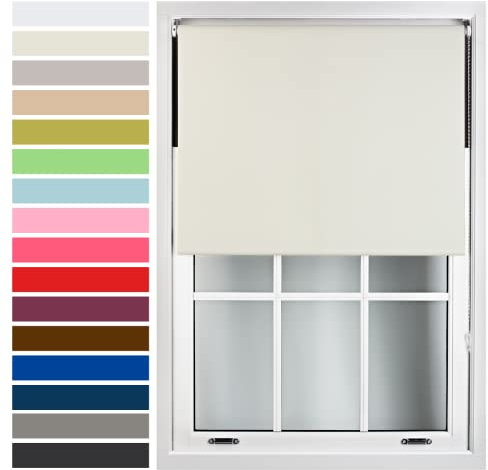 FURNISHED Maßgefertigtes Verdunklungsrollo mit Metallhalterungen Qualitäts-Thermorollladen Sanhe 90 x 165 cm