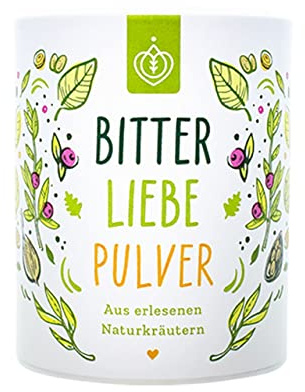 BitterLiebe® Bitterstoffe Pulver 100g mit Ingwer Kurkuma Pulver I Smoothie Pulver und Superfood für viele leckere Rezepte I Bitterkräuter Greens Powder