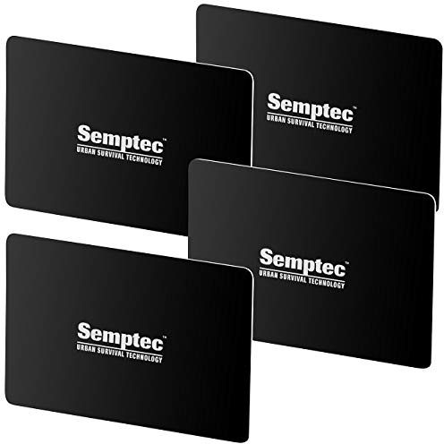Semptec Urban Survival Technology Blockerkarte: 4er-Set RFID- & NFC-Blocker-Karte im Scheckkarten-Format (RFID-Schutzkarten, Blocker-Cards, Herren)
