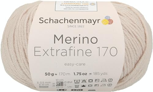 Schachenmayr Handstrickgarne Merino Extrafine 170, 50G Leinen, 9807551-00003, onesize
