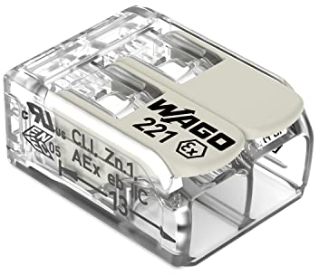 WAGO Verbindungsklemmen 221-682 | 2 Leiter, bis 6 mm², 50 Stück, COMPACT Kabelverbinder mit Hebeln für alle Leiterarten weltweit, bestätigte Anwendungssicherheit