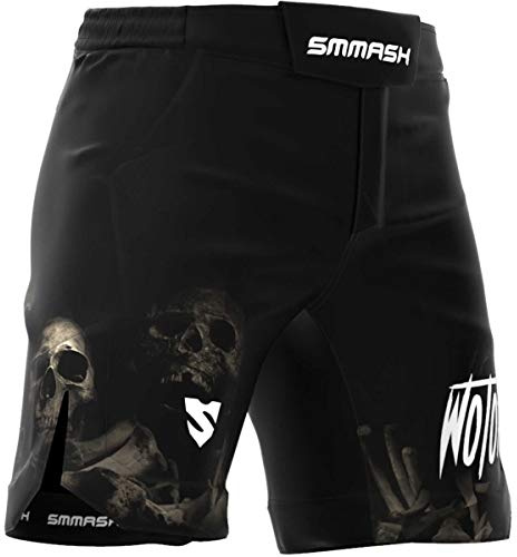 SMMASH MMA Shorts Uomo Thaibox Muay Thai Pants Pantaloni da Boxe Pantaloni Sportivi Pantaloncini da Allenamento Traspirante Chiusura in Velcro